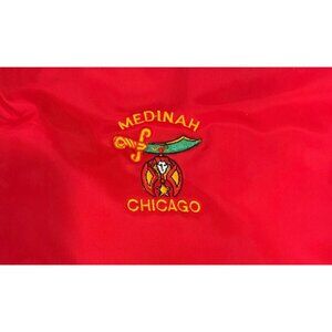 Toppers Red 39" Hanging Garment Bag Medinah Chicago Logo Nylon Vinyl Waterproof